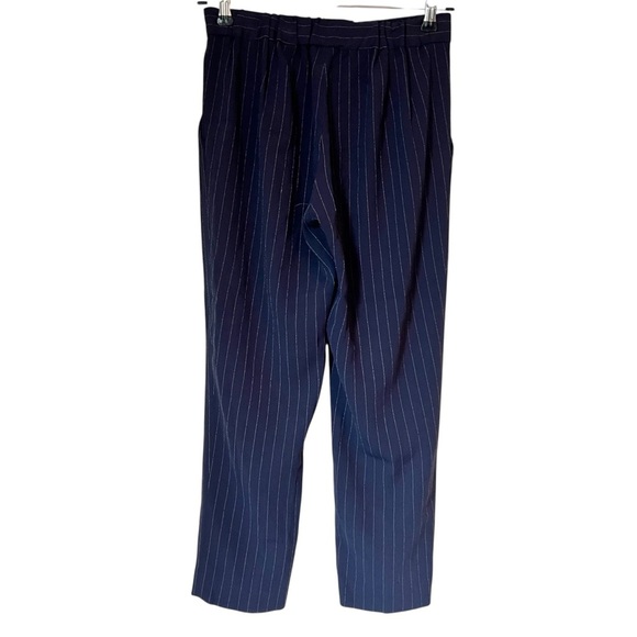 Aritzia Babaton Modesto Pant Dark Blue Pinstripe Size 2 - Picture 3 of 10
